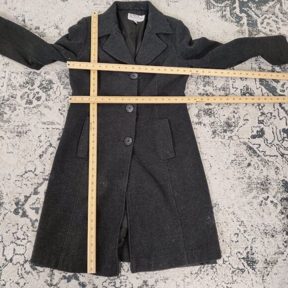 Simon Chang Women's Coat Size 9 / 10 Gray Wool Cashmere Lined Business Casual - Picture 7 of 9